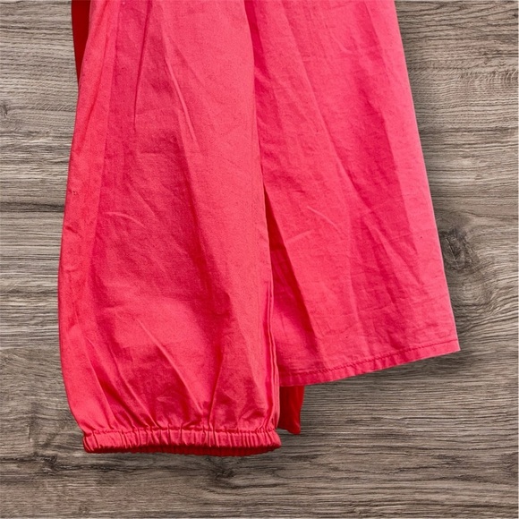 🎁 J. Crew Pink / Coral Ruffle Long Sleeve Top Blouse Size M NWT - Picture 3 of 6
